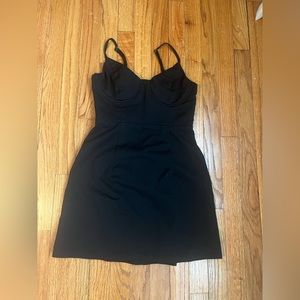 Princess polly, black corset style dress, size 2